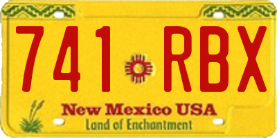 NM license plate 741RBX