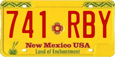 NM license plate 741RBY
