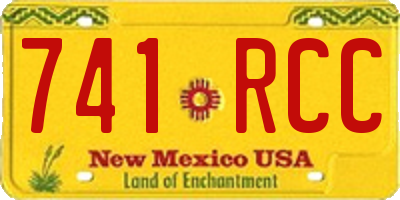 NM license plate 741RCC