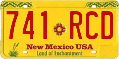 NM license plate 741RCD
