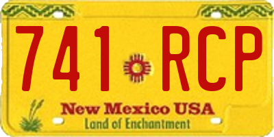 NM license plate 741RCP