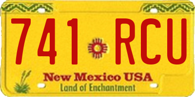 NM license plate 741RCU