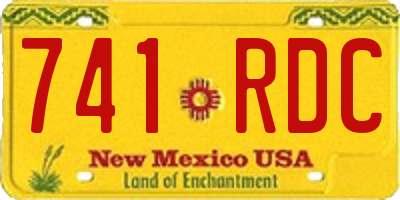 NM license plate 741RDC