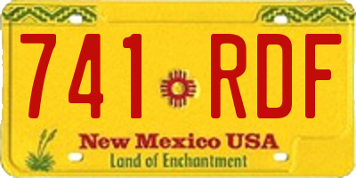 NM license plate 741RDF