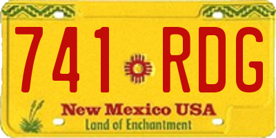 NM license plate 741RDG