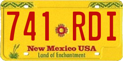 NM license plate 741RDI
