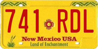 NM license plate 741RDL