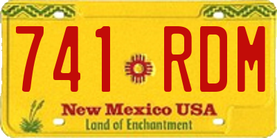 NM license plate 741RDM