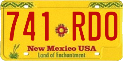 NM license plate 741RDO