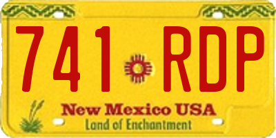 NM license plate 741RDP