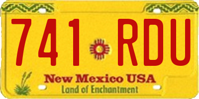 NM license plate 741RDU