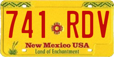 NM license plate 741RDV
