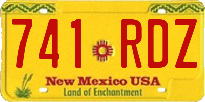 NM license plate 741RDZ