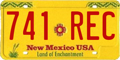 NM license plate 741REC
