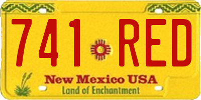 NM license plate 741RED