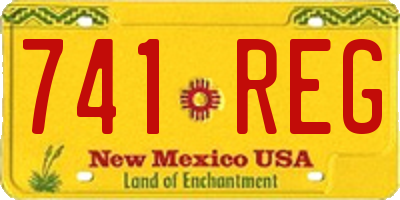 NM license plate 741REG