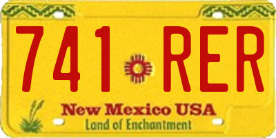 NM license plate 741RER