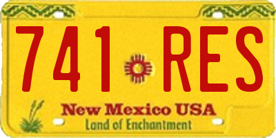 NM license plate 741RES