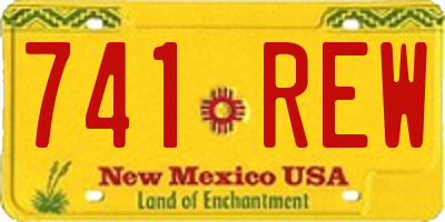 NM license plate 741REW