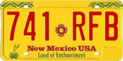 NM license plate 741RFB