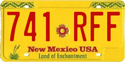 NM license plate 741RFF