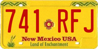NM license plate 741RFJ