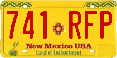 NM license plate 741RFP