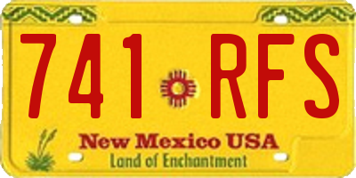 NM license plate 741RFS