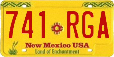 NM license plate 741RGA