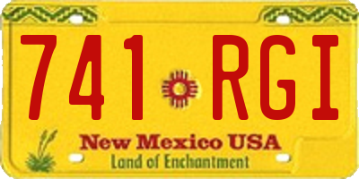 NM license plate 741RGI