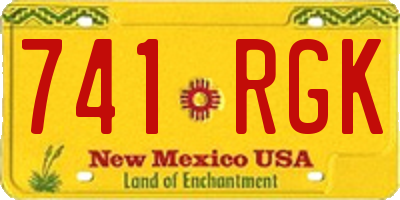 NM license plate 741RGK