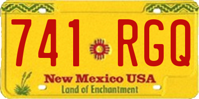 NM license plate 741RGQ