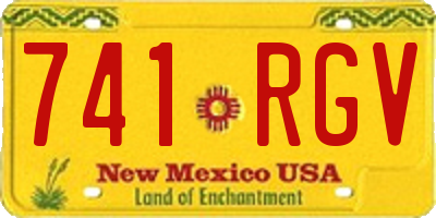 NM license plate 741RGV
