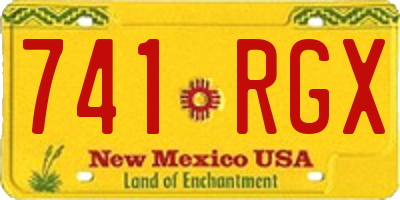 NM license plate 741RGX