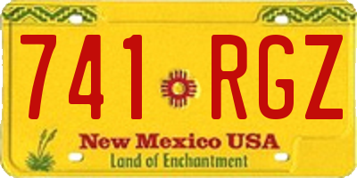 NM license plate 741RGZ