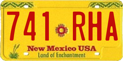 NM license plate 741RHA