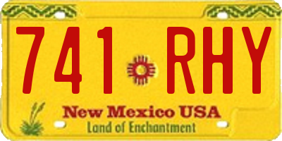NM license plate 741RHY
