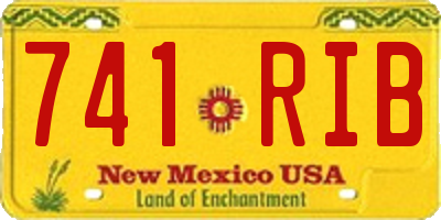NM license plate 741RIB