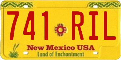 NM license plate 741RIL