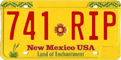 NM license plate 741RIP