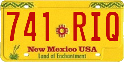 NM license plate 741RIQ