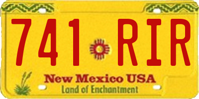 NM license plate 741RIR