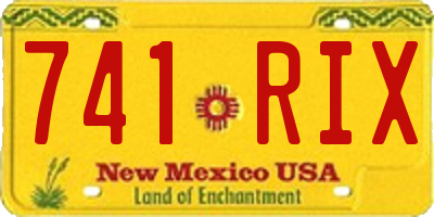 NM license plate 741RIX