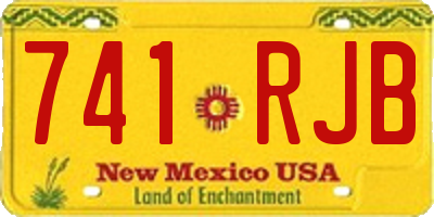NM license plate 741RJB