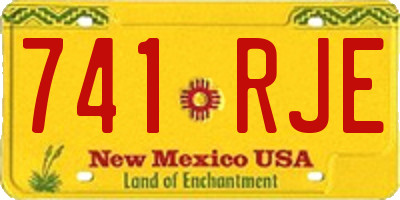NM license plate 741RJE