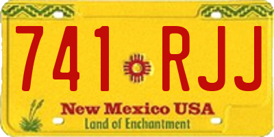 NM license plate 741RJJ
