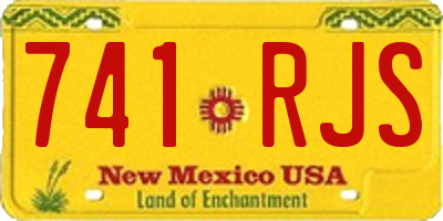 NM license plate 741RJS