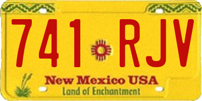 NM license plate 741RJV