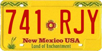 NM license plate 741RJY