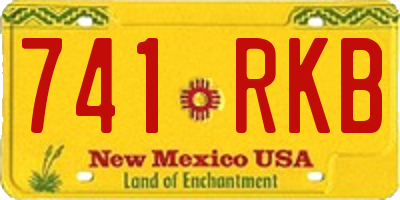NM license plate 741RKB